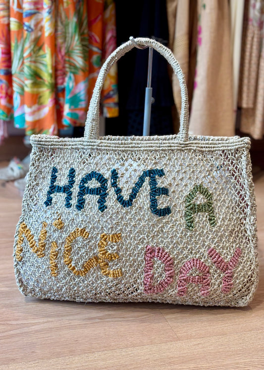 Bolso de yute “Have a nice Day”