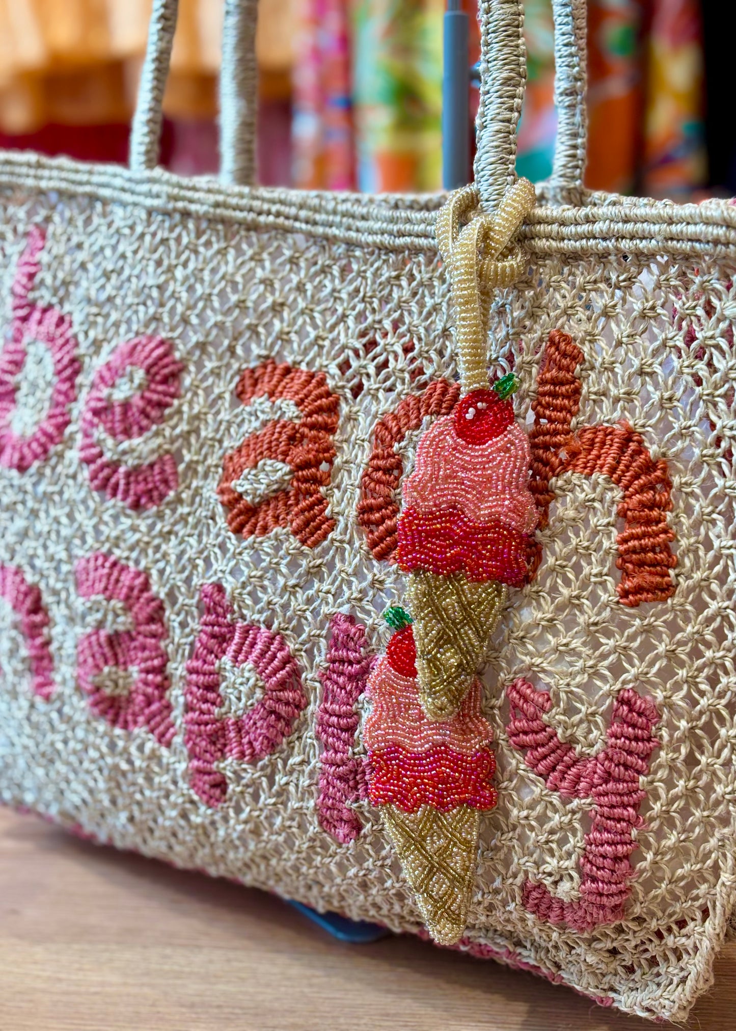 Bolso de yute “Beach Happy”