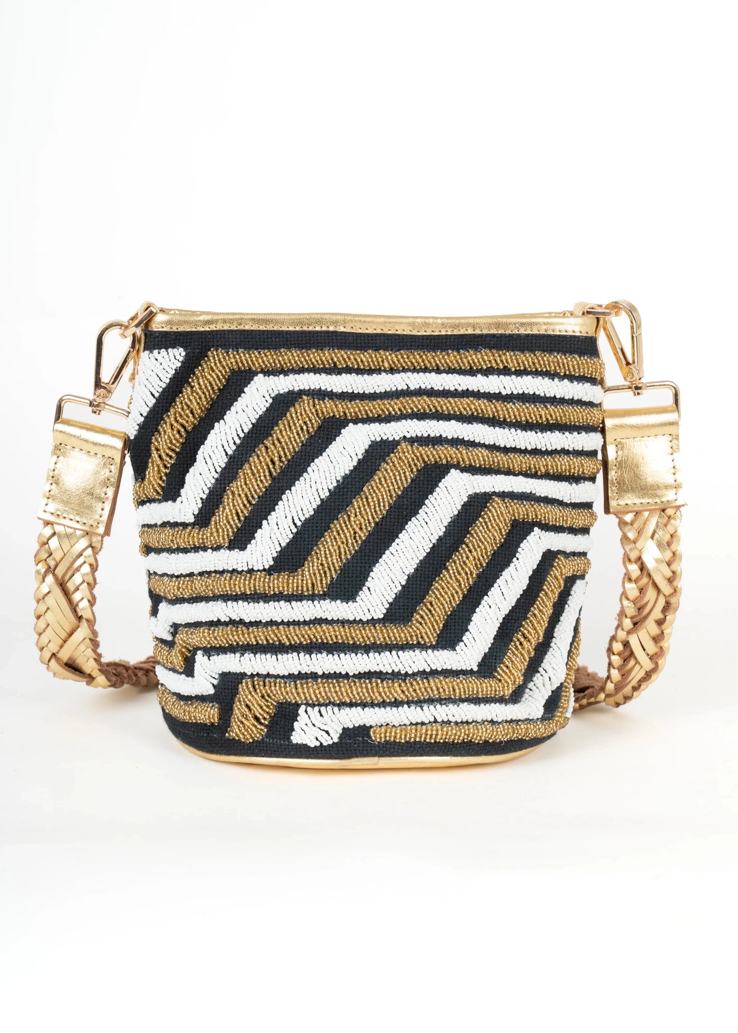 Bolso grande Aimara negro y dorado