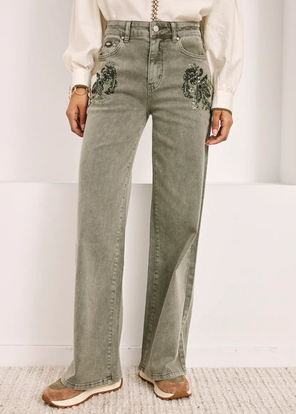 Jeans caderas joya