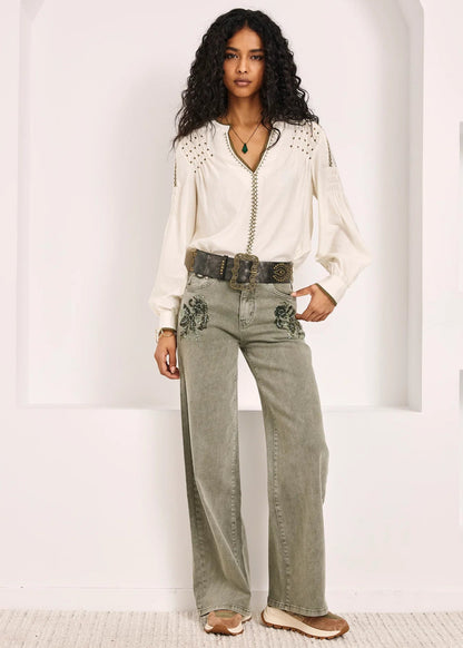 Jeans caderas joya