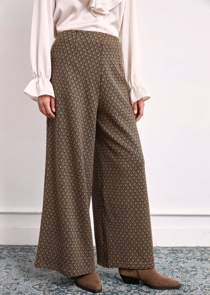 Pantalón bicolor camel