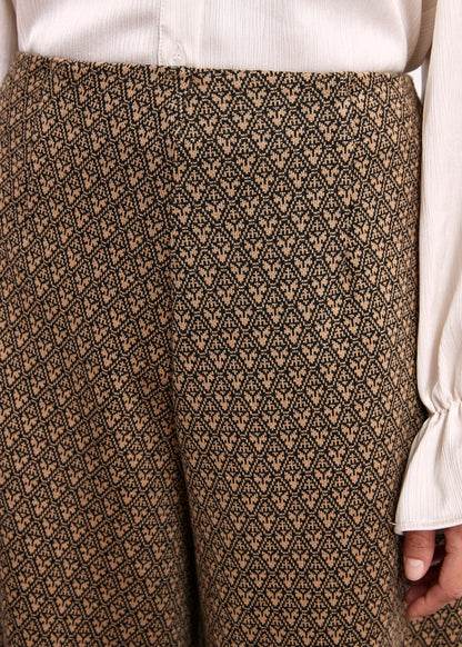 Pantalón bicolor camel