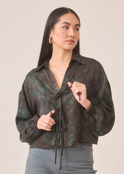 Blusa corta lazos