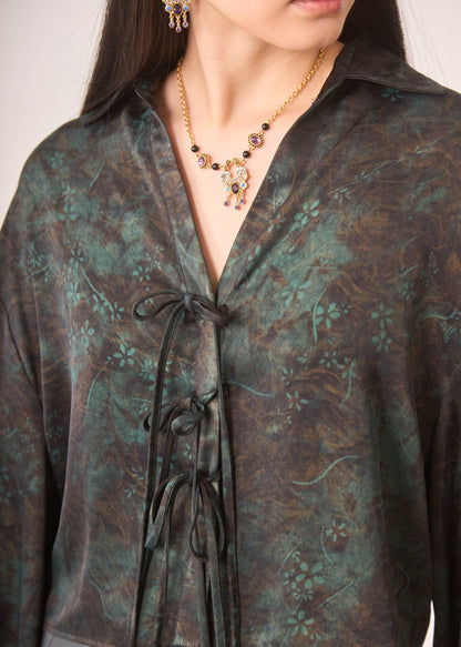 Blusa corta lazos