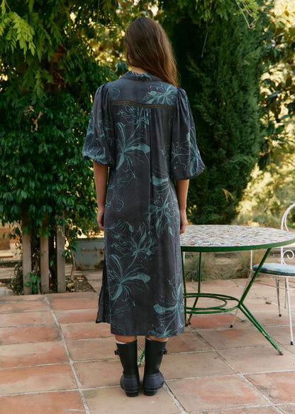 Vestido largo estampado