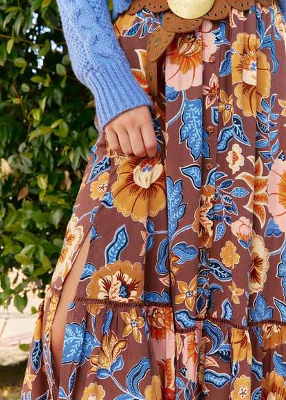 Falda estampada floral