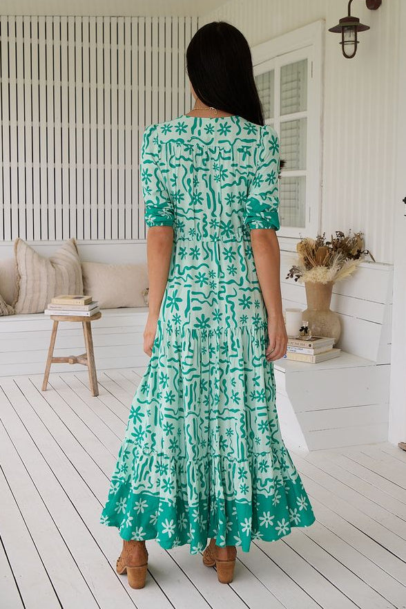 Vestido largo estampado