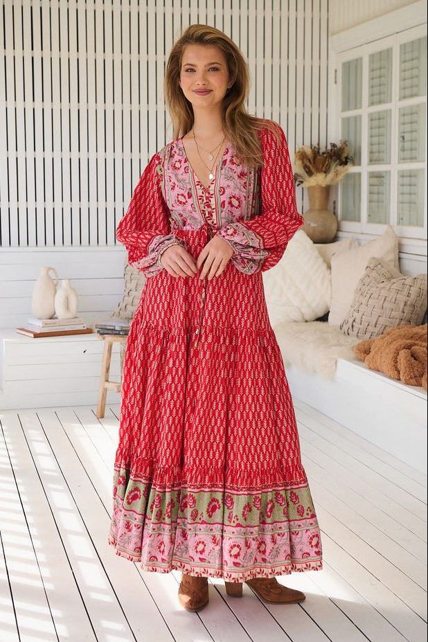 Vestido largo estampado