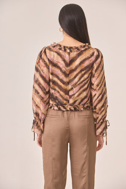 Blusa volante animal print
