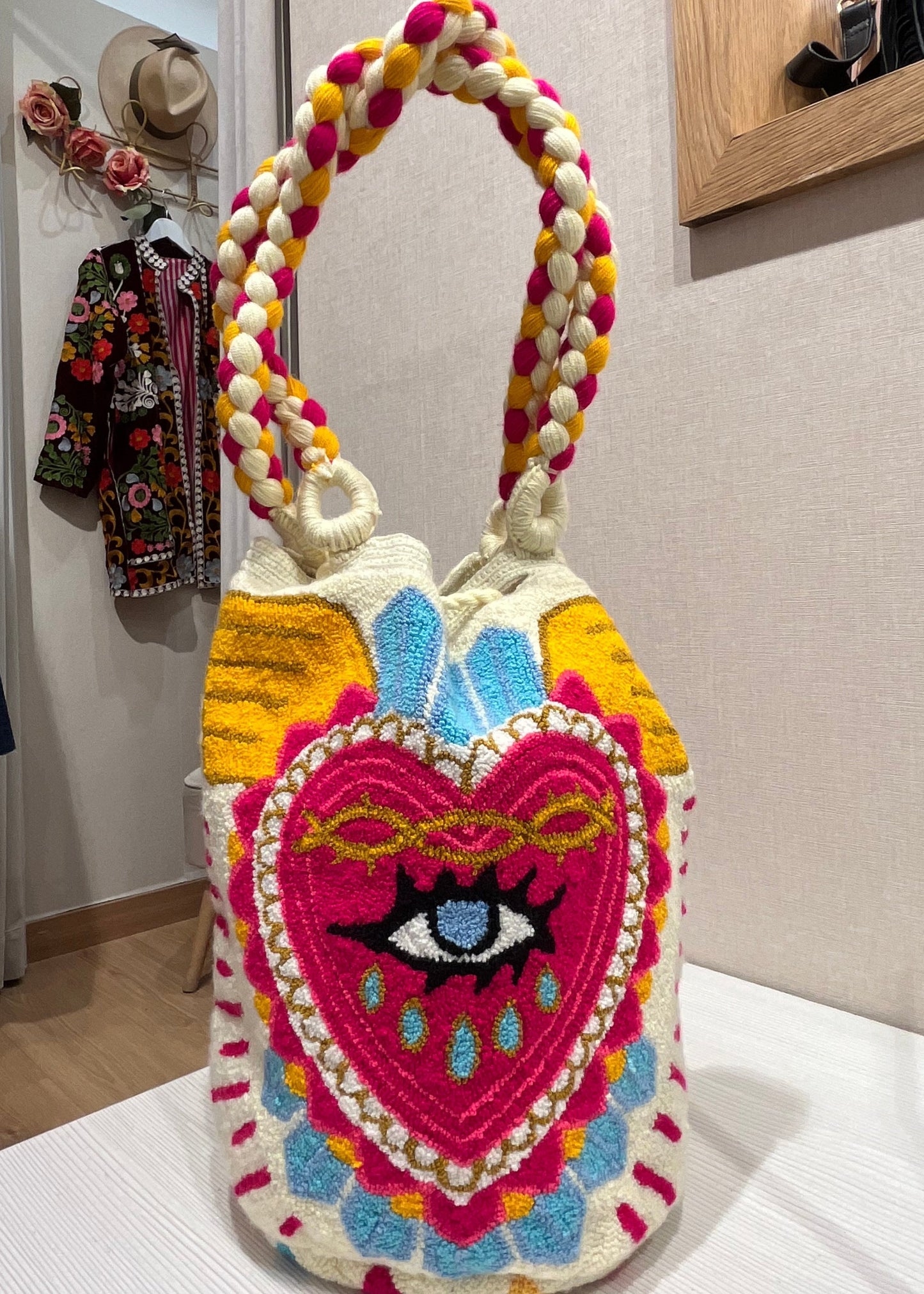 Bolso wayuu sagrado corazón