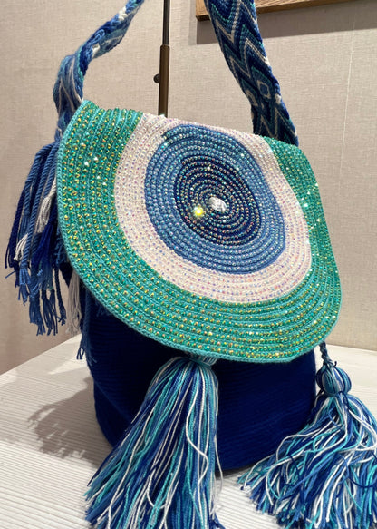 Bolso wayuu azul