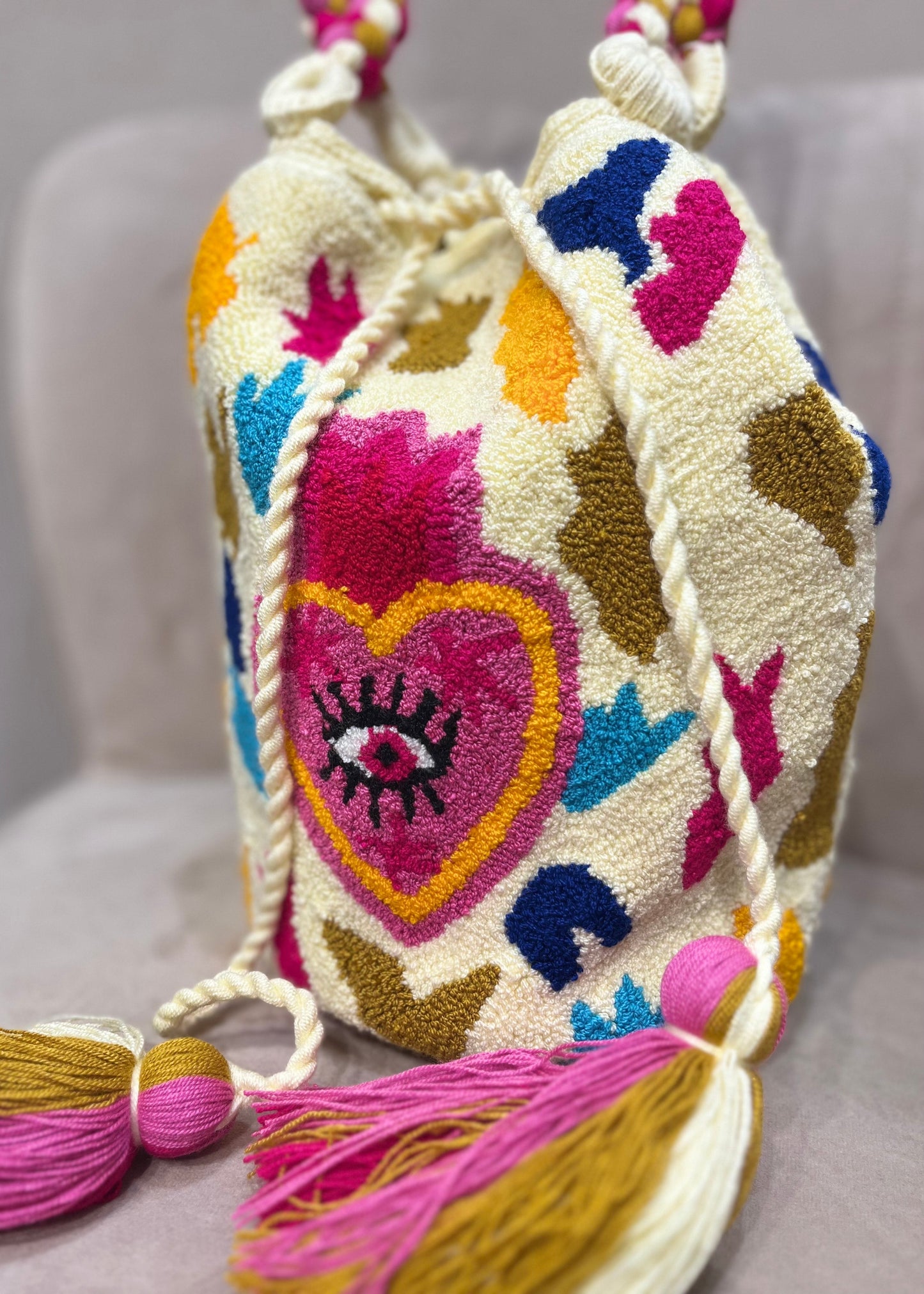 Bolso wayuu corazón