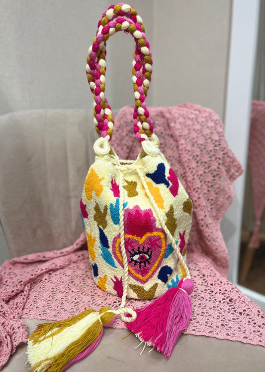 Bolso wayuu corazón