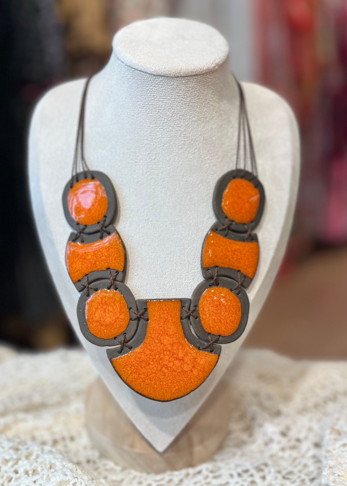 Collar cerámica esmaltado