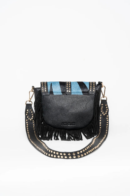 Bolso bandolera piel Amal azul