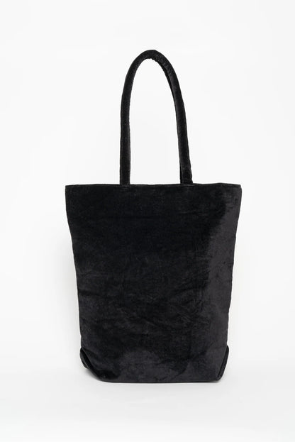Bolso terciopelo shopper bordado