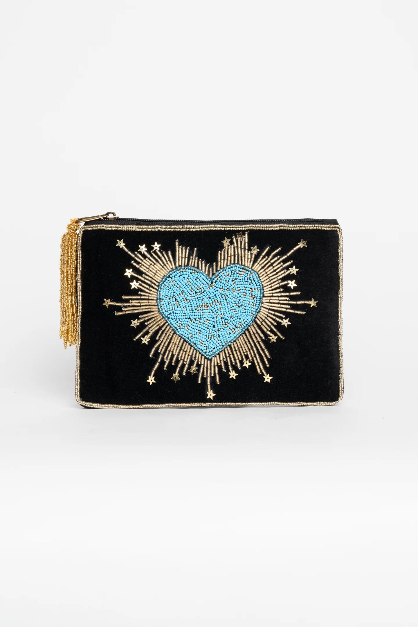 Clutch Stelar en terciopelo y bordado