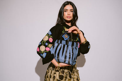 Blusa bordada Dalia black