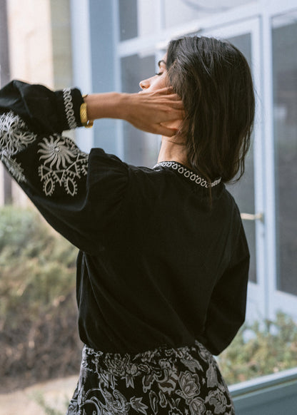 Blusa Verona negra y blanco