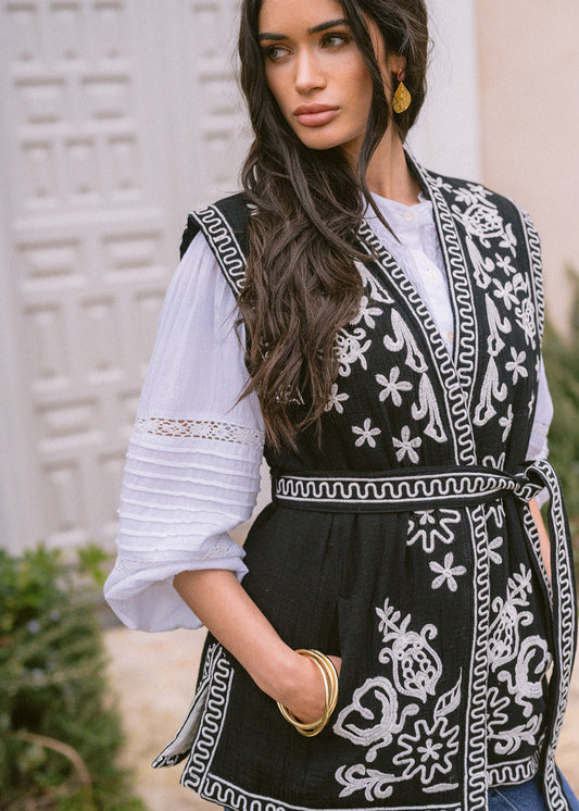 Chaleco Verona black & white