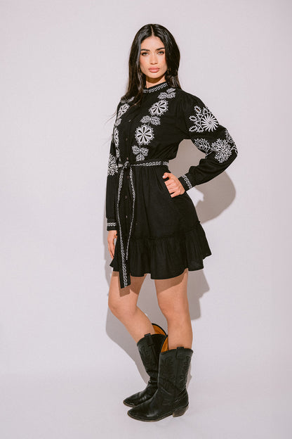 Verona black & white vestido corto