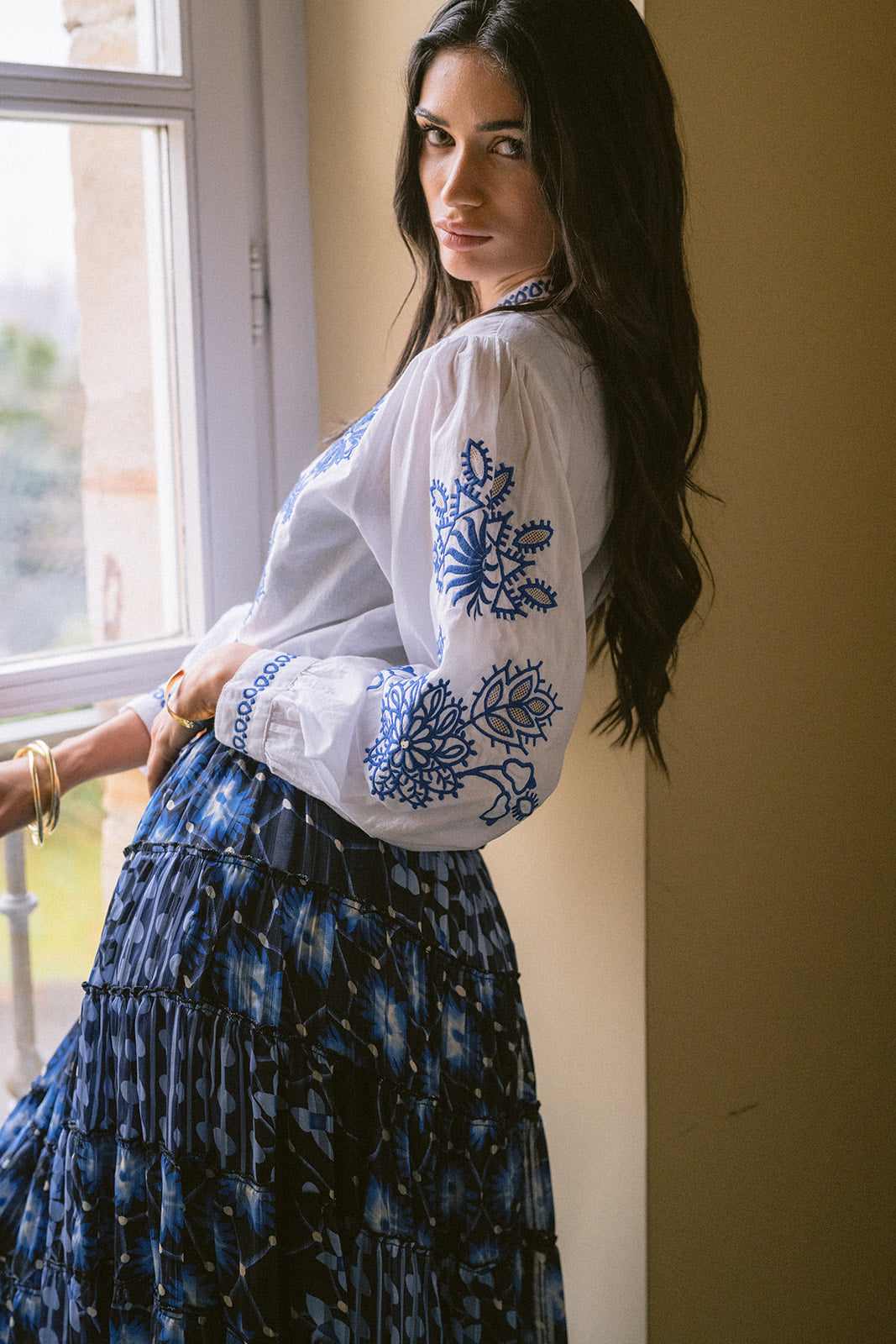 Blusa bordada Dalia blue