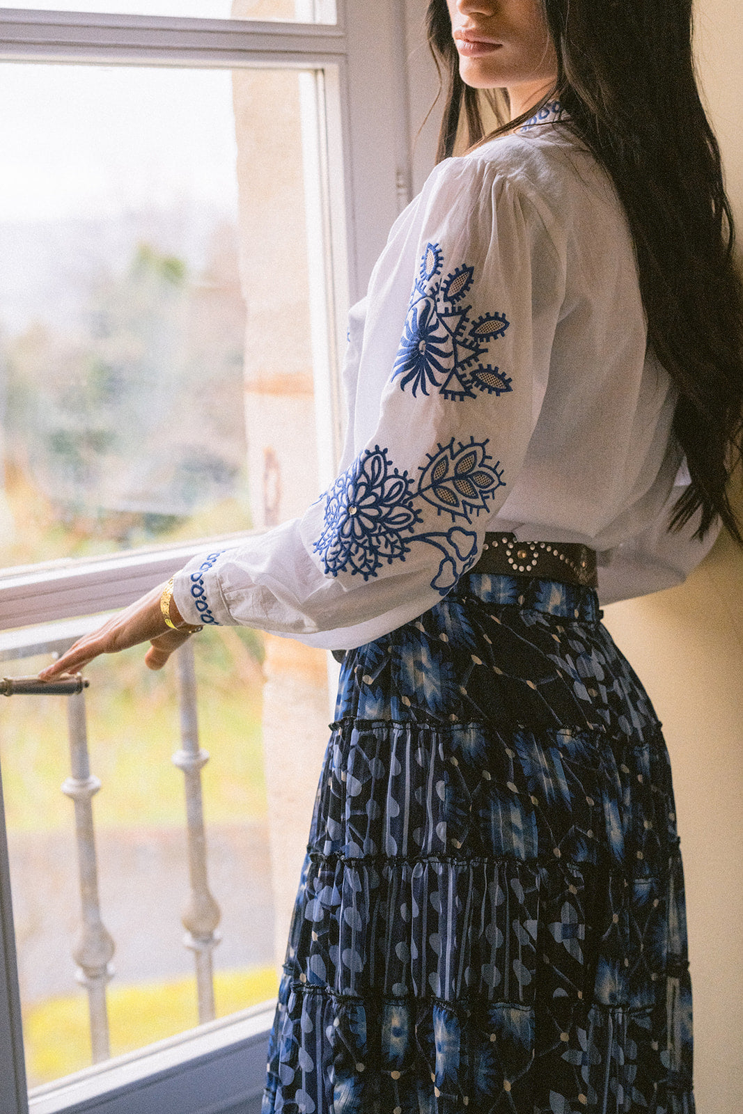 Blusa bordada Dalia blue