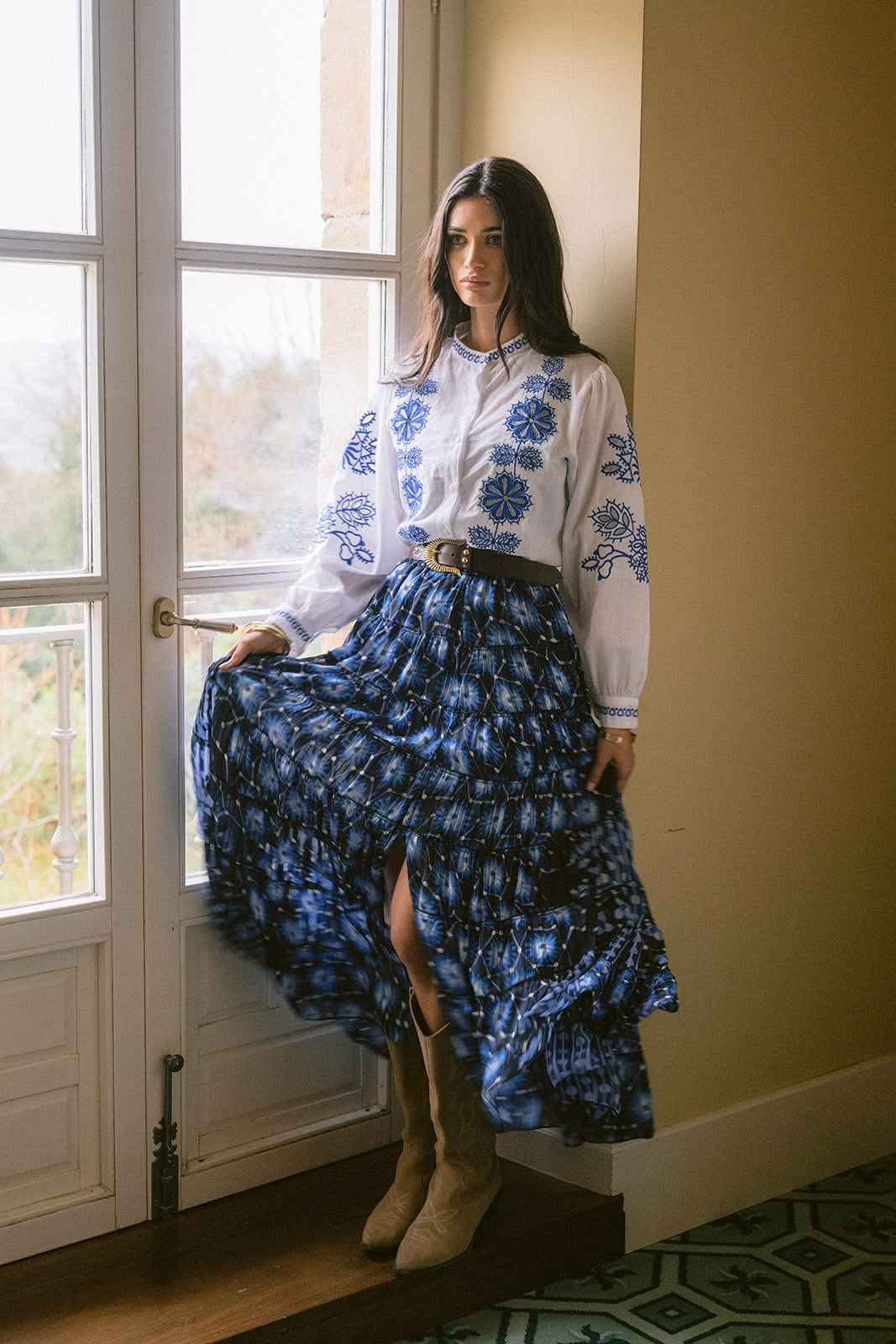 Blusa bordada Dalia blue