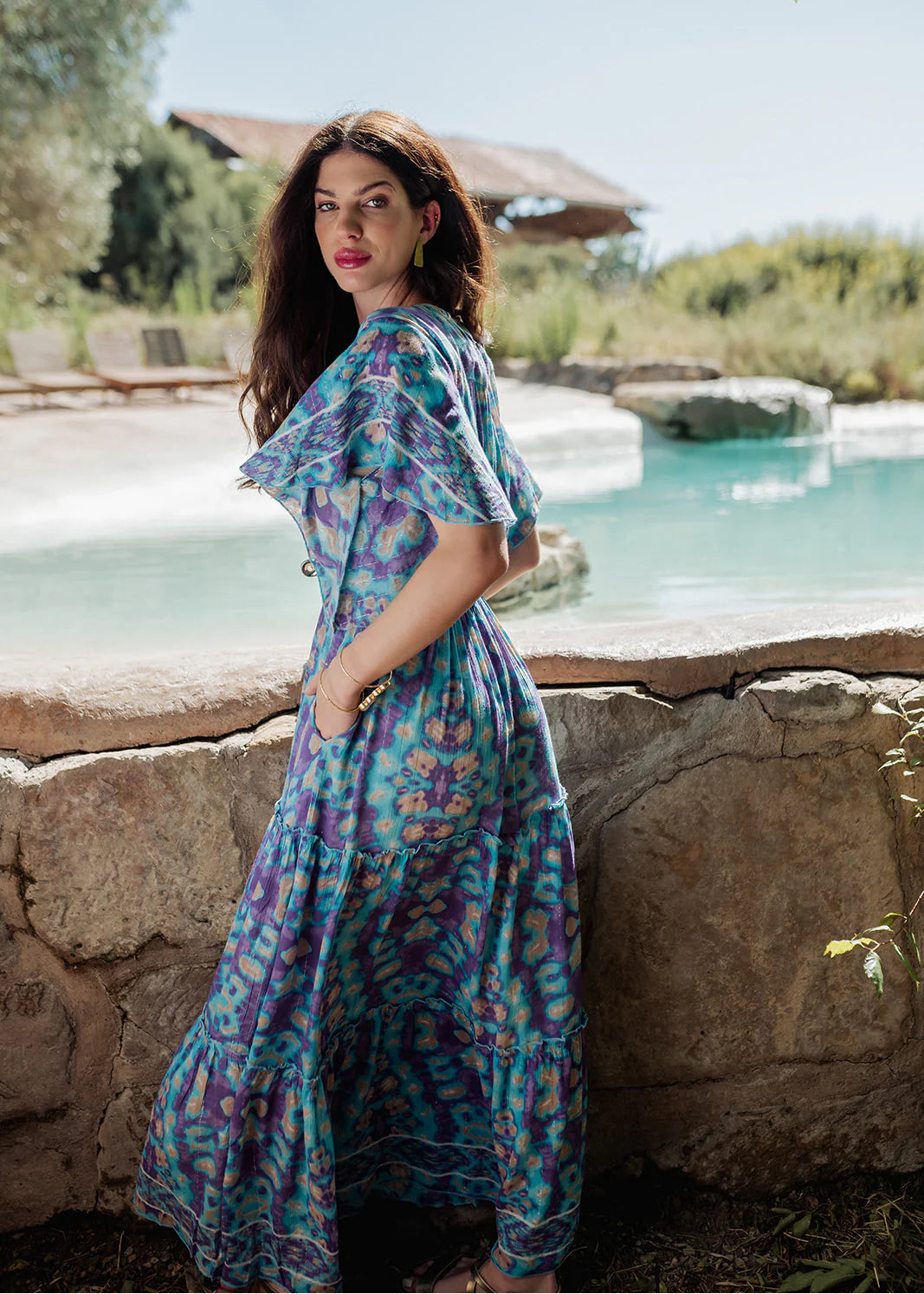 Vestido largo Bali Blue