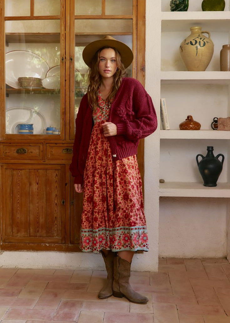 Vestido largo estampado