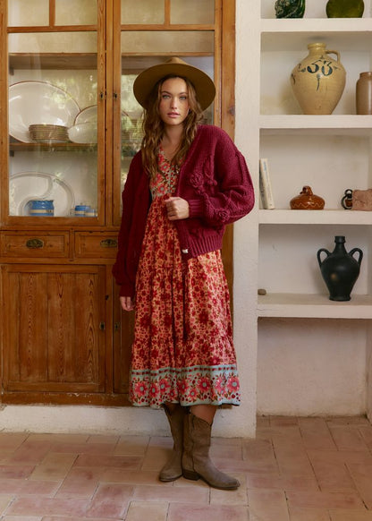 Vestido largo estampado