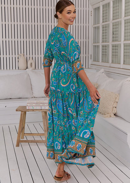 Vestido maxi verde