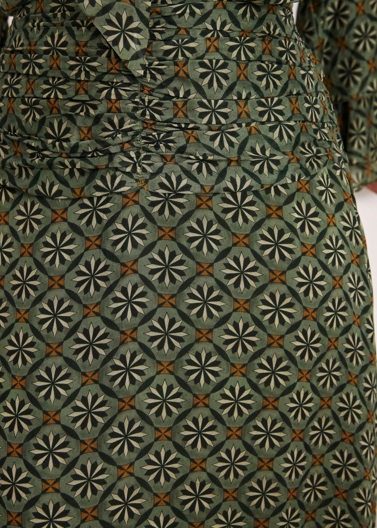 Falda larga fluida estampada