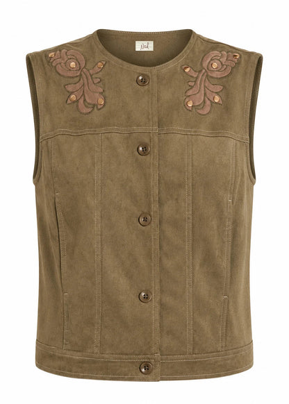 Chaleco tachuelas caqui