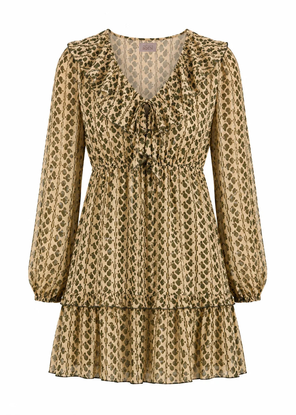 Vestido corto estampado retro