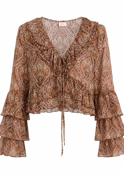Blusa paisley volantes