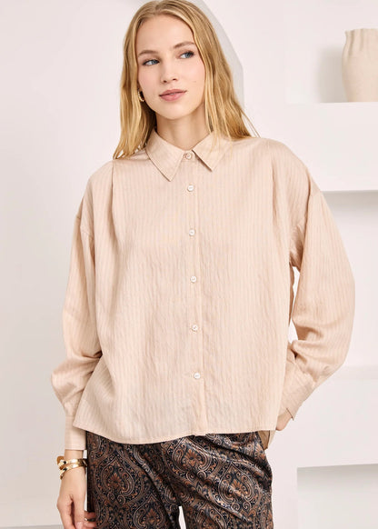 Blusa plisada Ivory