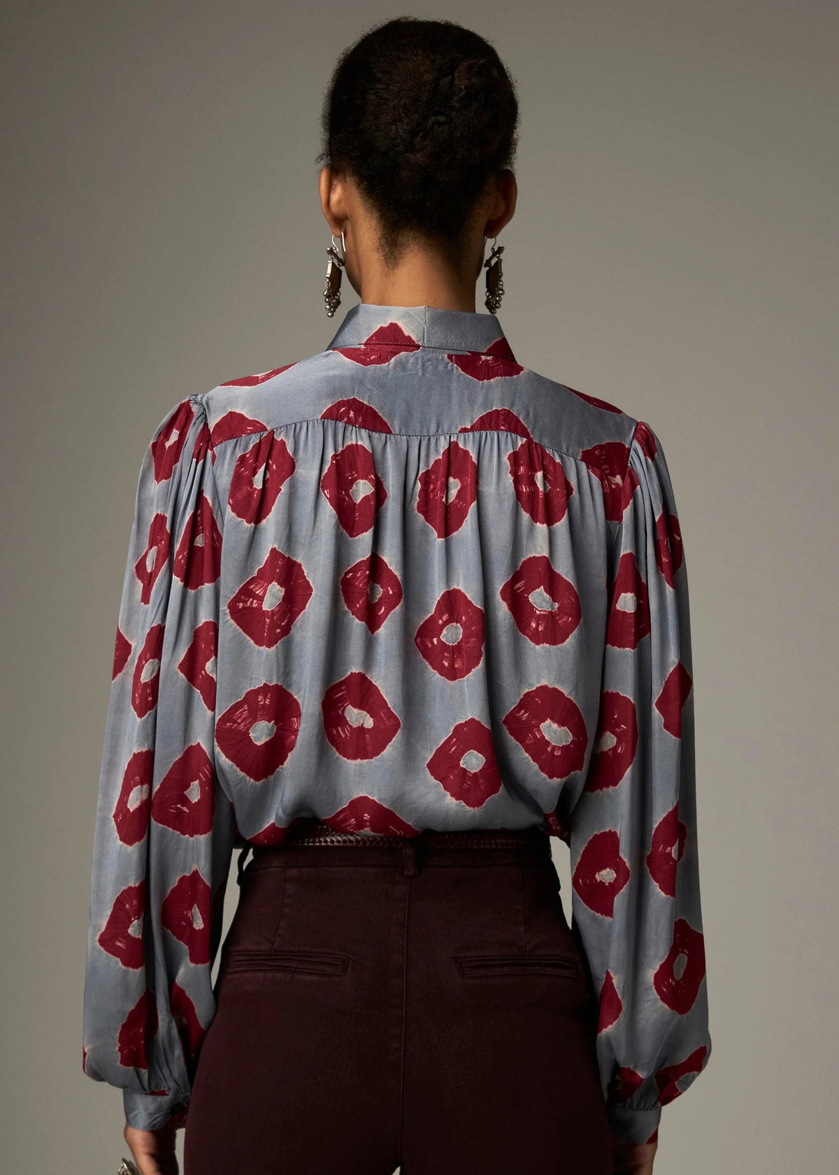 Blusa Iris borgoña