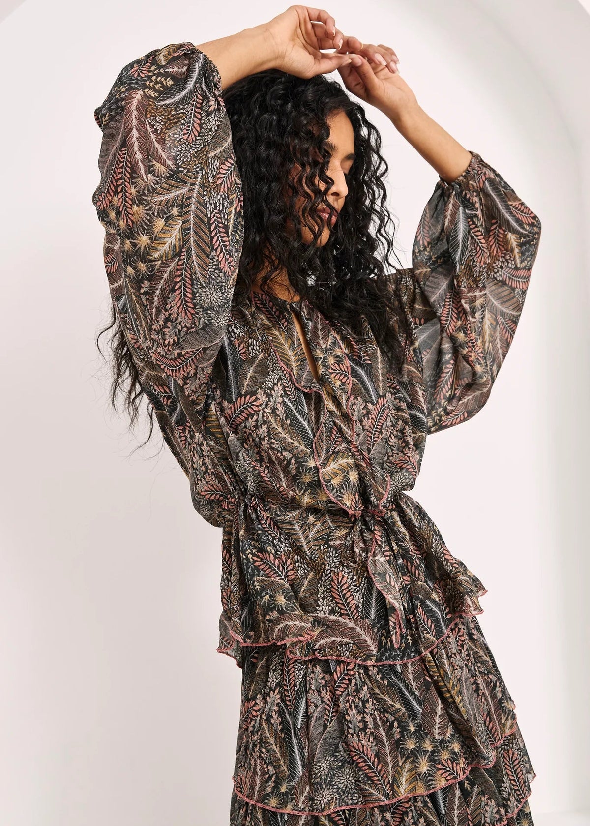 Blusa estampada volantes Amir