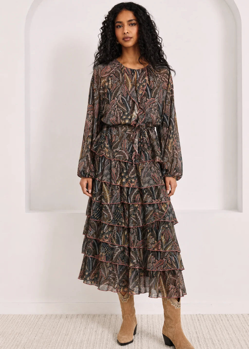 Blusa estampada volantes Amir