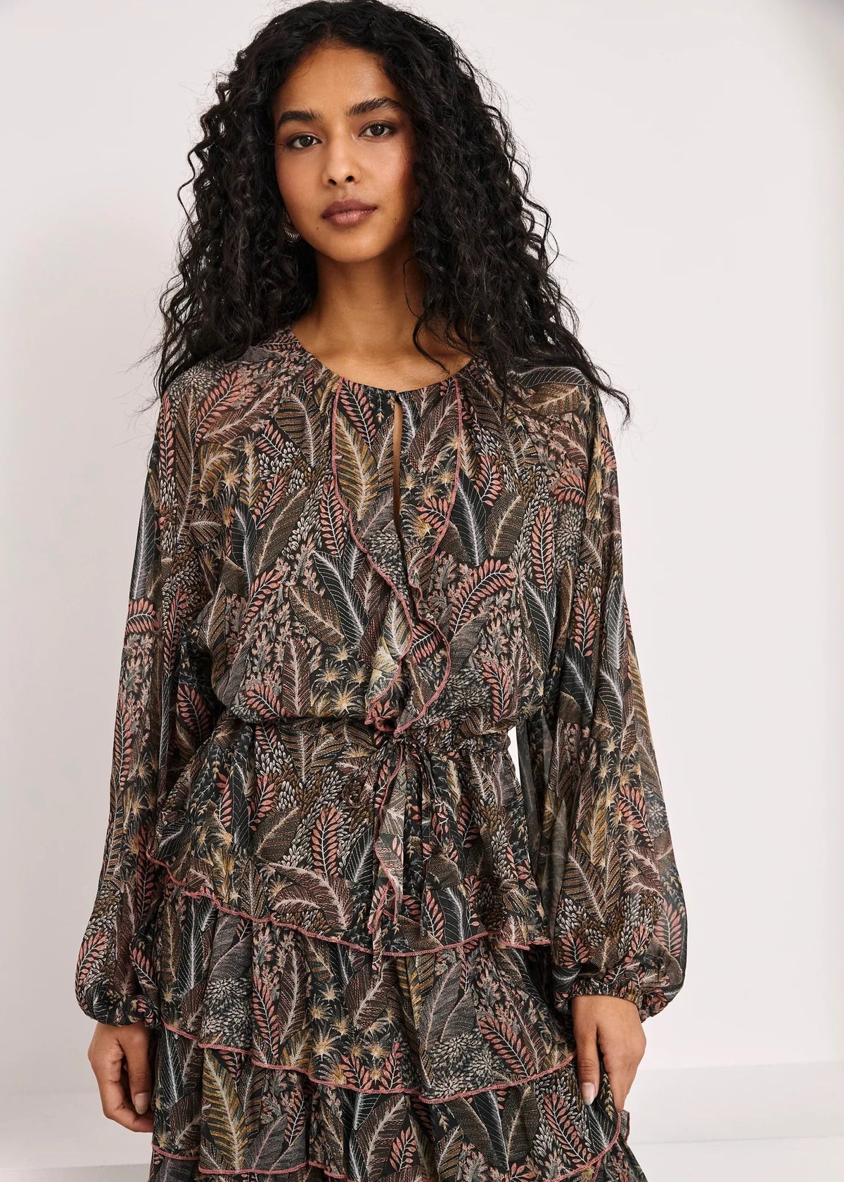 Blusa estampada volantes Amir