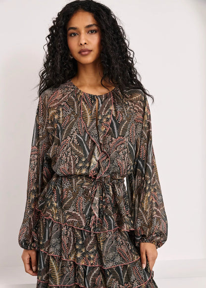 Blusa estampada volantes Amir