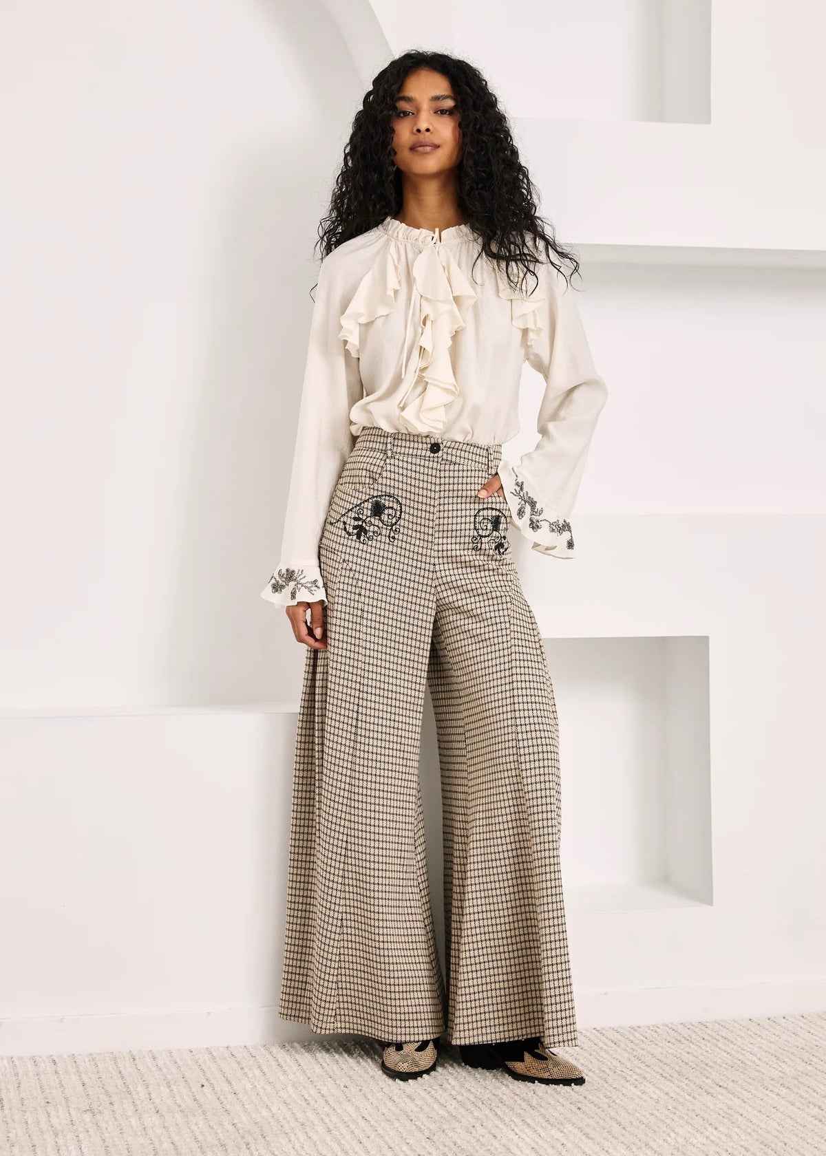 Blusa volantes puño