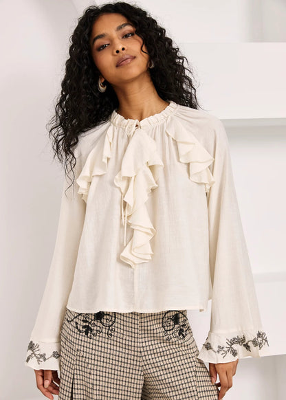 Blusa volantes puño