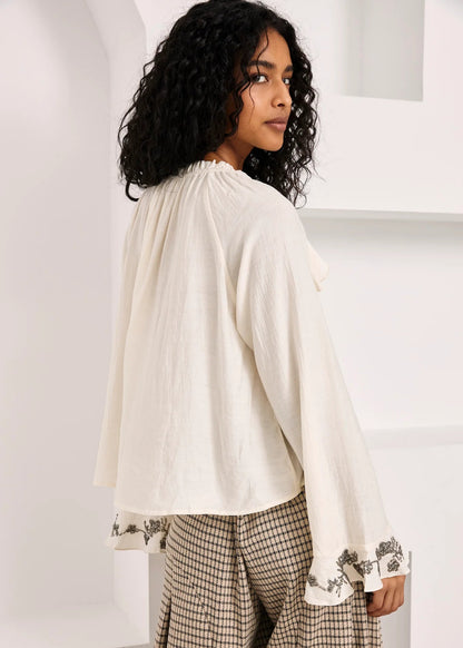 Blusa volantes puño