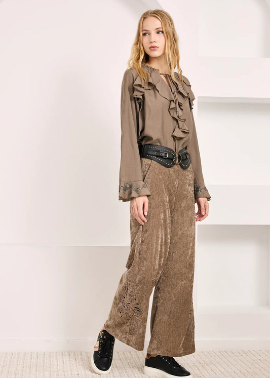 Blusa volantes puño