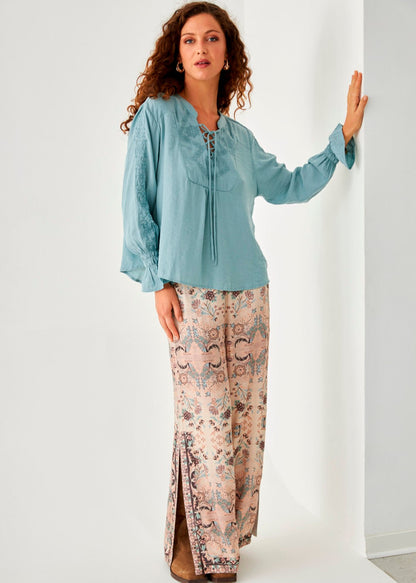 Blusa corsaria bordados