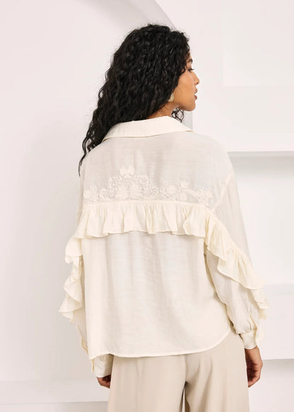 Blusa volantes bordada