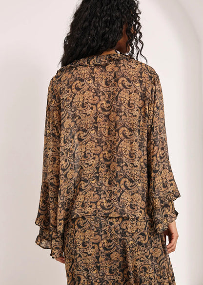 Blusa fluida volantes